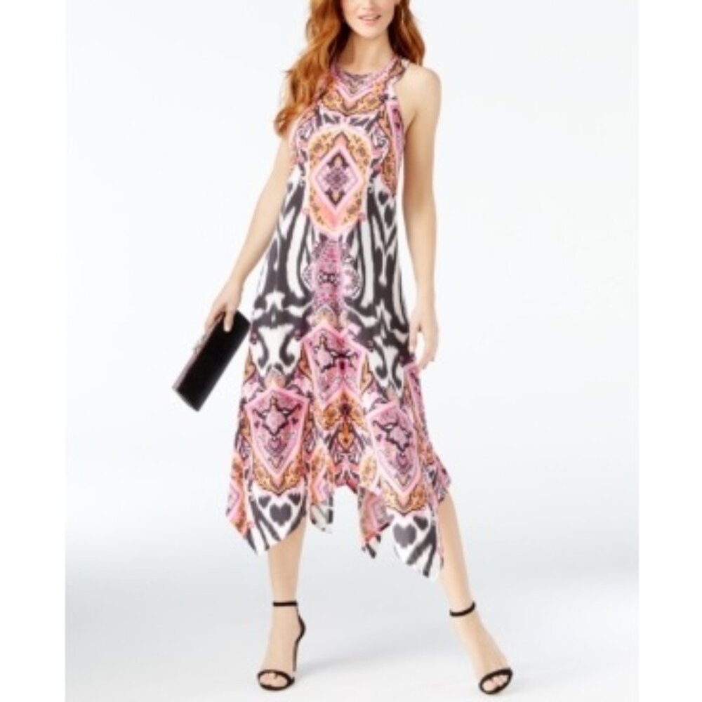 INC Petite Printed Sleeveless Party Dress